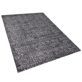 Dywan z wiskozy 160 x 230 cm szaro-srebrny ESEL