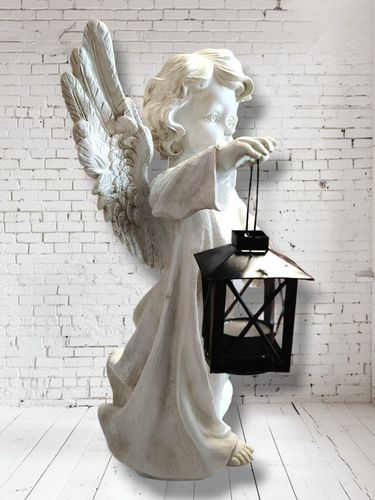 Anioł Chłopiec 40 Cm Znicz Wyjmowany Wkład Figura Dekoracyjna 5423 na Arena.pl