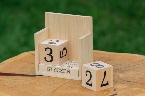 Wieczny kalendarz z drewna #1 na Arena.pl
