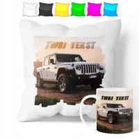 ZESTAW: KUBEK + POSZEWKA - SAMOCHÓD AUTO - PREZENT WIELE WZORÓW + IMIĘ