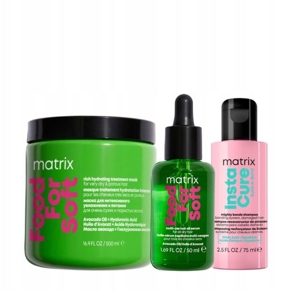 Matrix Food For Soft olejek nawilżajacy, maska do włosów suchych ZESTAW zdjęcie 1