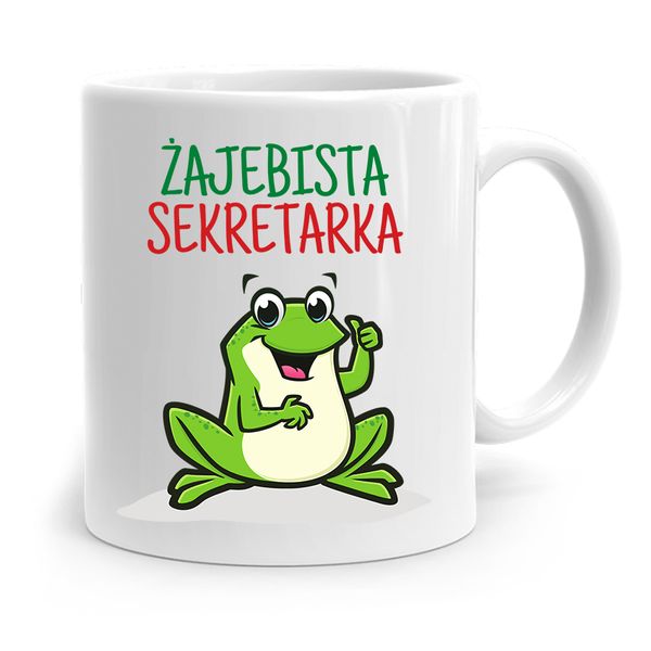 Kubek Prezent Dla Sekretarki Żajebista Sekretarka Z Nadrukiem Ze Zdjęciem zdjęcie 1
