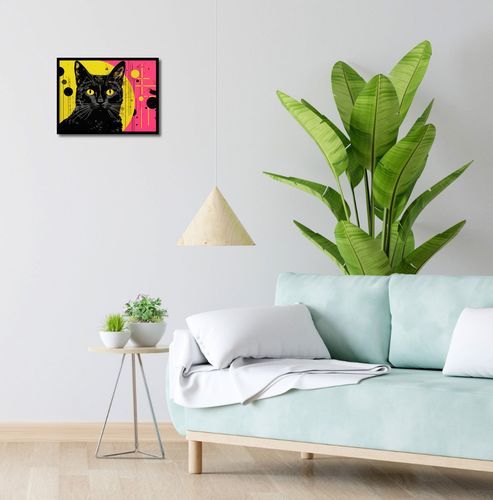 Plakat 40x30cm Neonowy Kocur na Arena.pl
