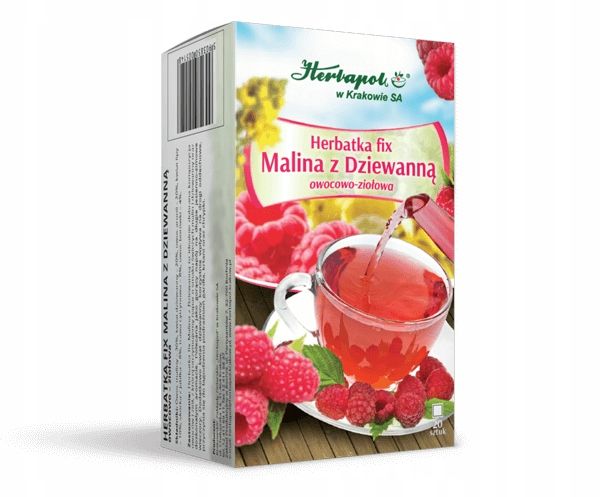 Herbata malina z dziewanną Herbapol 40 g zdjęcie 1