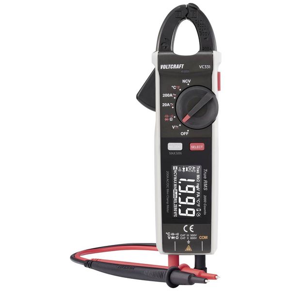 Miernik cęgowy MULTIMETR CAT II 600V CAT III 300V tester AC DC do 200A zdjęcie 10