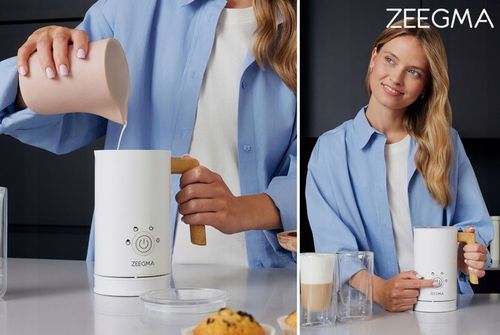 ELEKTRYCZNY SPIENIACZ do mleka Podgrzewacz KAWY PIANY LATTE BIAŁY 240ml na Arena.pl