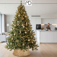 Osłona wiklinowa brąz na doniczkę stojak pod choinkę na święta wiklina kosz