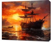 Obraz 70x60cm Ogień na Wodzie