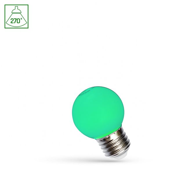 LED KULKA E-27 230V 1W ZIELONY SPECTRUM zdjęcie 1