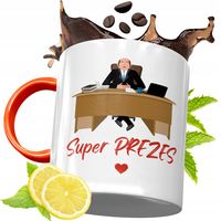 Kubek Pomarańczowy Dla Prezesa Prezent Z Nadrukiem Ze Zdjęciem