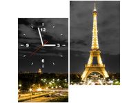 60X60 KWADRAT OBRAZ ZEGAR PARIS EIFFEL TOWER WIEŻA OBRAZ