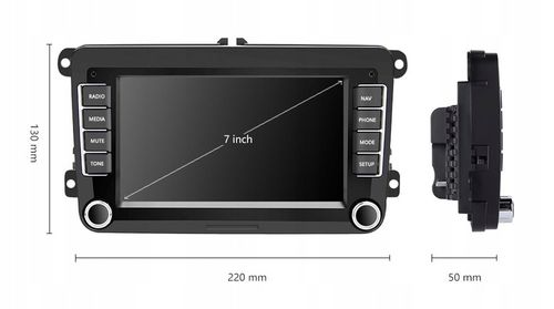 RADIO SAMOCHODOWE do VOLKSWAGEN VW SKODA SEAT 7" ANDROID CARPLAY GPS WIFI na Arena.pl