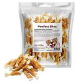 Smaczki dla psa kostki wapienne dla psa z kurczakiem 500g PAWFECT BITES
