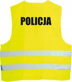 KAMIZELKA ODBLASKOWA z nadrukiem POLICJA