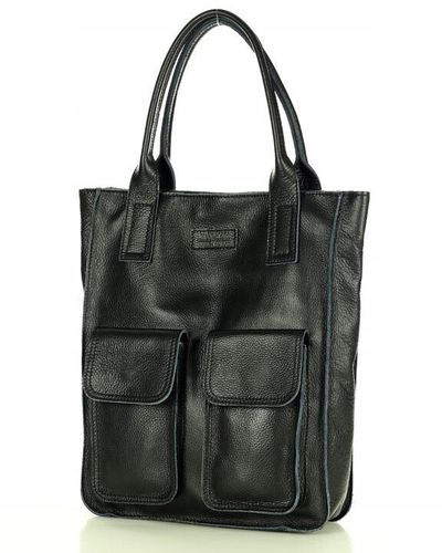 Skórzana torba SHOPPER z kieszonkami Marco Mazzini na Arena.pl