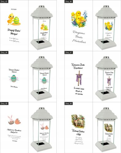 Znicz Lampion z nadrukiem grawerem dla Babci data na Arena.pl