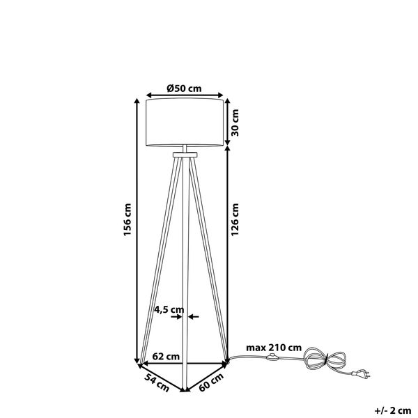 Lampa podłogowa metalowa biała STILETTO zdjęcie 9