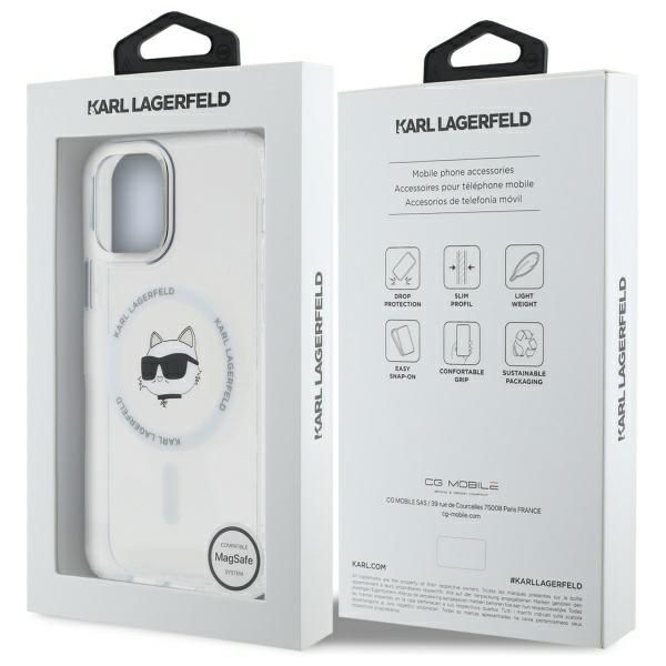 Etui Karl Lagerfeld do iPhone 12, iPhone 12 Pro, Biały, MagSafe zdjęcie 8