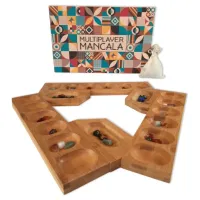 MANKALA UNIWERSALNA - DLA 2-3-4 GRACZY - DREWNIANA