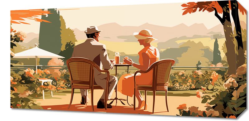 Obraz 60x30cm Retro Randka zdjęcie 1