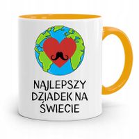 Kubek Żółty Na Dzień Dziadka Najlepszy Dziadek Z Nadrukiem Ze Zdjęciem