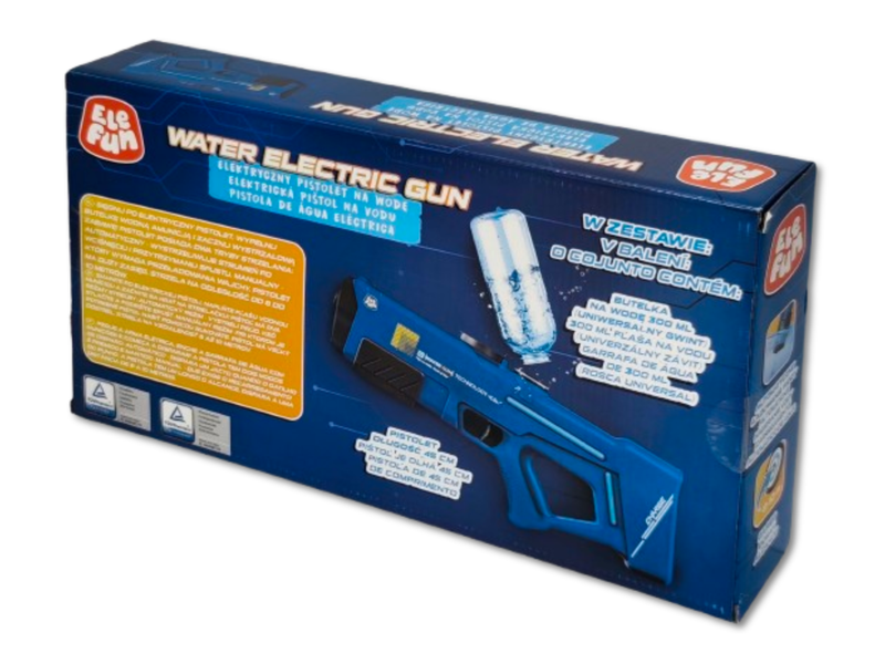 Pistolet na  wodę - Elektryczny 40cm - Niebieski zdjęcie 8