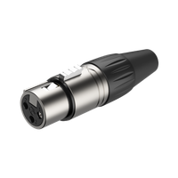 Wtyk wtyczka złącze XLR 3-pin Żeński Roxtone RX3FP-NT srebrny