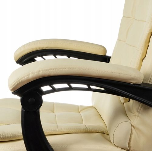 Fotel Obrotowy Krzesło Biurowe Z Podnóżkiem Mocne na Arena.pl