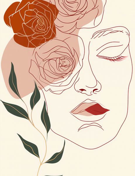 Plakat 50x65cm Beż i Twarz zdjęcie 1