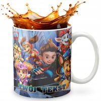 KUBEK 330ml GRAFIKA PREZENT ŚWIĘTA WZÓR - BAJKA PSI PATROL PAW + IMIĘ