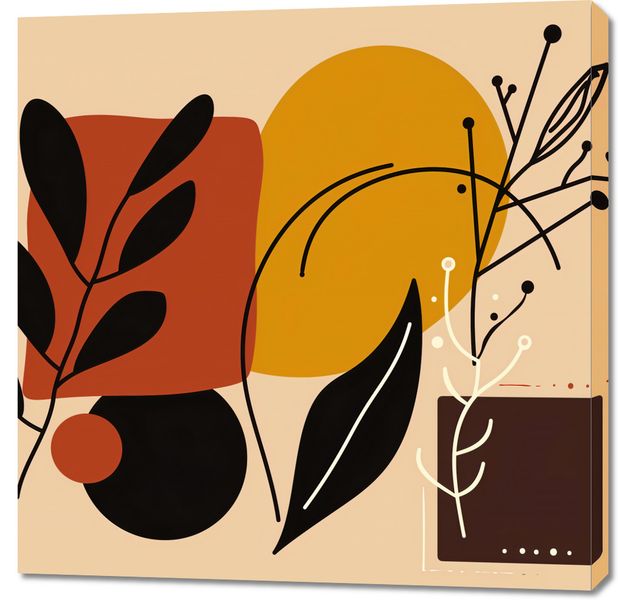 Obraz 90x90cm Ciepłe Kontury zdjęcie 1