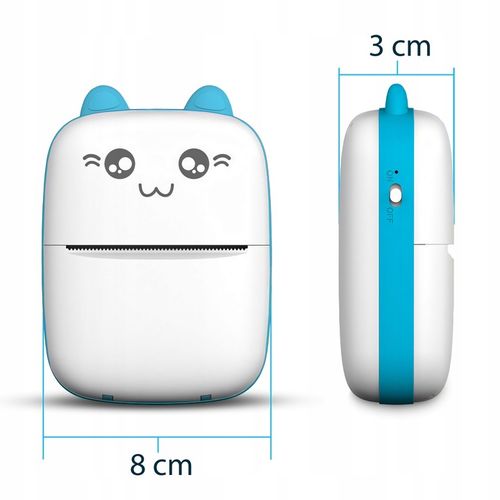 MINI DRUKARKA TERMICZNA DRUKUŚ ORYGINALNY DO ZDJĘĆ PRZENOŚNA KOTEK 11 ROLEK na Arena.pl