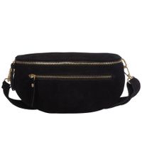 VERA PELLE nerka zamszowa saszetka biodrówka V677 czarna