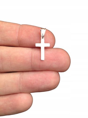 Łańcuszek srebrny 925 Krzyżyk Komplet Srebrny (na PREZENT / Komunia) na Arena.pl