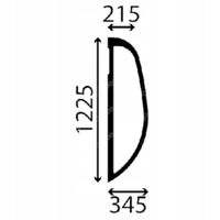 Szyba boczna lewa JCB 8080 ZTS JS JZ kabina Euro Cab 2 od 2003