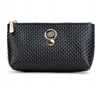 Monnari - mała kosmetyczka damska małe romby czarny lakier CSM0110