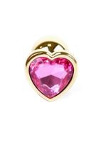 Plug-Jewellery Gold  Heart PLUG- Pink
