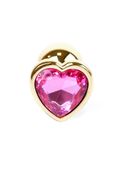 Plug-Jewellery Gold  Heart PLUG- Pink