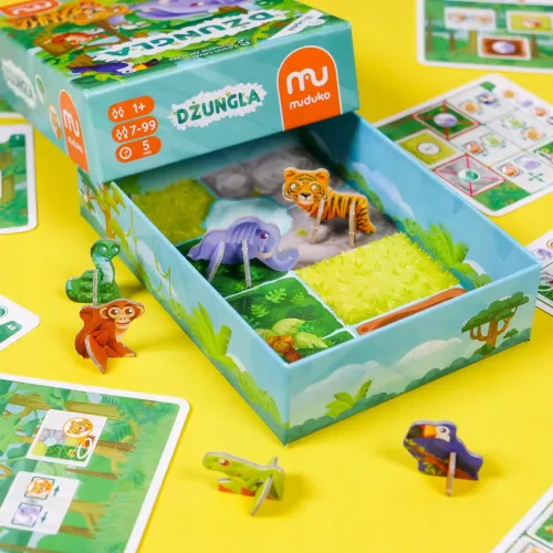 Logiczna gra dla dzieci - 60 zagadek o różnych poziomach trudności Dżungla na Arena.pl