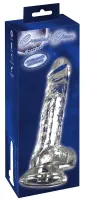 crystal clear vibrator 24,5 cm - transparentny, 10 trybow wibracji,