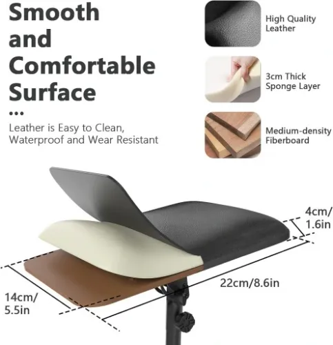 Podłokietnik ze skóry + tacka stolik do tatuażu salonu kosmetycznego SPA na Arena.pl