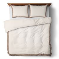 Komplet Pościeli 160x200 3-częściowy kremowo-żółty Bawełna