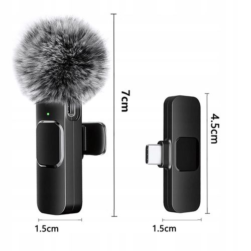 ZESTAW 2x MIKROFON KRAWATOWY BEZPRZEWODOWY USB C NA KLIPS USBC 2 MIKROFONY na Arena.pl