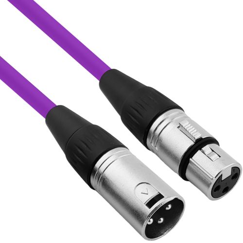 Kabel przewód mikrofonowy XLR XLR 1 m 0,23mm fioletowy Red's Music MC0110-PR PL na Arena.pl