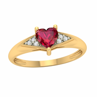 ZŁOTY PIERŚCIONEK ZARĘCZYNOWY SERCE RUBIN PR. 333