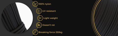 Linka EDCX 4mm Paracord 550 - (Black, 50 m) na Arena.pl