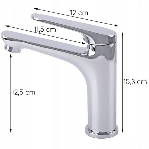 Bateria umywalkowa stojąca chrom srebrna łazienkowa kran do umywalki na Arena.pl