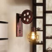 Retro kinkiet drewniany vintage lampa przemysłowa latarnia zewnętrzna