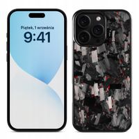 iPhone 16 Pro Max ETUI CASE OBUDOWA KUTY CARBON RED FORGED WŁÓKNO WĘGLOWE