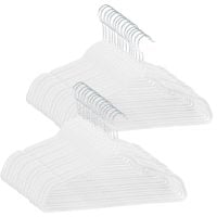 Wieszaki welurowe na ubrania 30 szt. zestaw premium biały